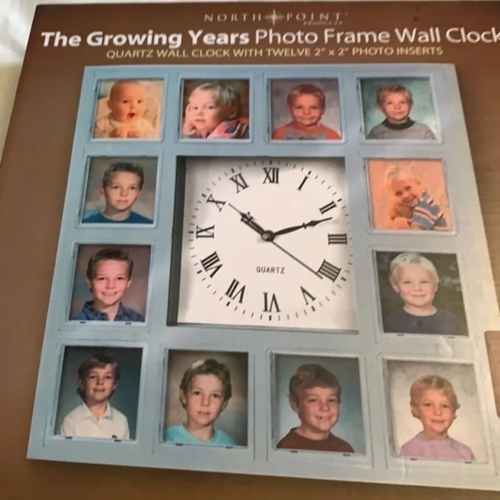 NORTH POINT, PHOTO FRAME WALL CLOCK